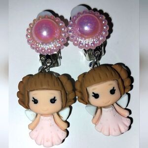 Beautiful fashion clip-on kids earrings